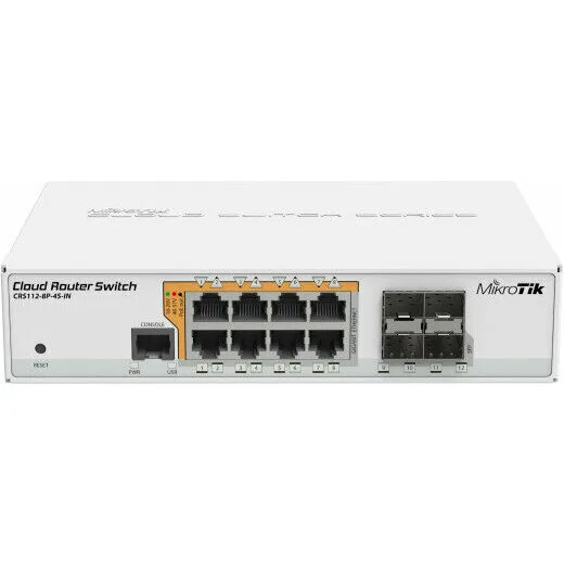 Коммутатор MikroTik Cloud Router Switch 112-8P-4S-IN (CRS112-8P-4S-IN)