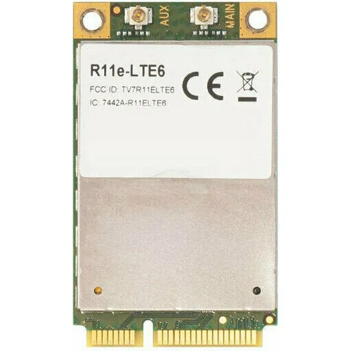 LTE модем (miniPCI-e карта) MikroTik R11e-LTE6 LTE модем (miniPCI-e карта) MikroTik R11e-LTE6