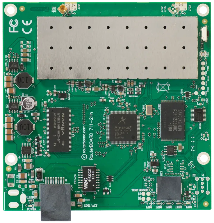 Маршрутизаторная плата Mikrotik RB711GA-5HnD 1xGigabit Ethernet, 10.5 cm x 10.5 cm, 400 MHz Маршрутизаторная плата Mikrotik RB711GA-5HnD 1xGigabit Ethernet, 10.5 cm x 10.5 cm, 400 MHz