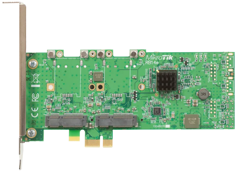Адаптер интерфейсов Mikrotik RB14e 4xminiPCIe, R11e, PCIe Адаптер интерфейсов Mikrotik RB14e 4xminiPCIe, R11e, PCIe