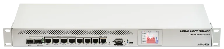 Маршрутизатор Mikrotik CCR1009-8G-1S-1S+ 8xGigabit Ethernet, 1xSFP+, 1xSFP Маршрутизатор Mikrotik CCR1009-8G-1S-1S+ 8xGigabit Ethernet, 1xSFP+, 1xSFP