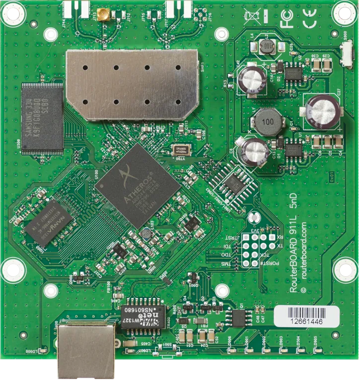 Маршрутизаторная плата Mikrotik 911 Lite5 RB911-5Hn 1xFast Ethernet, Wi-Fi, AR9344 Маршрутизаторная плата Mikrotik 911 Lite5 RB911-5Hn 1xFast Ethernet, Wi-Fi, AR9344