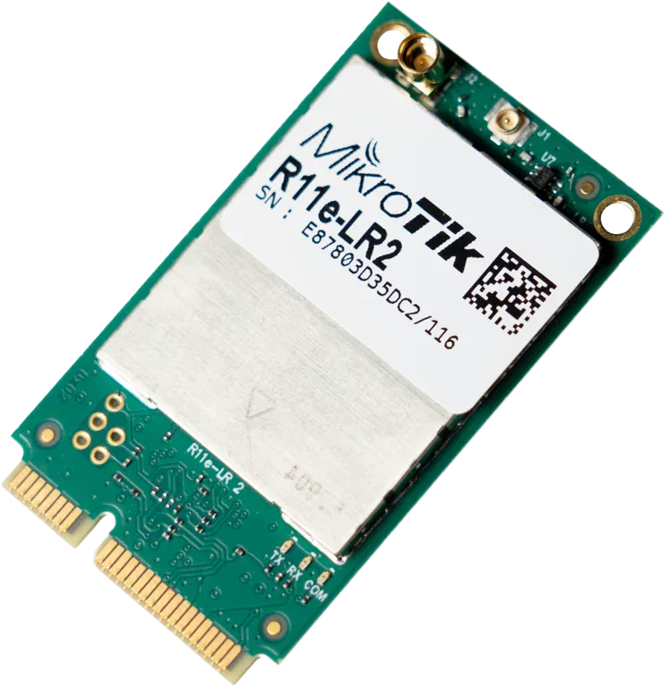 LoRa-карта Mikrotik R11e-LR2 2.4 GHz, -40°C - 70°C, 2 W LoRa-карта Mikrotik R11e-LR2 2.4 GHz, -40°C - 70°C, 2 W