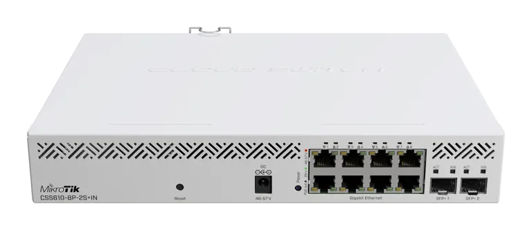 Коммутатор Mikrotik CSS610-8P-2S+IN 8xGigabit Ethernet, 2xSFP+, IP20 Коммутатор Mikrotik CSS610-8P-2S+IN 8xGigabit Ethernet, 2xSFP+, IP20