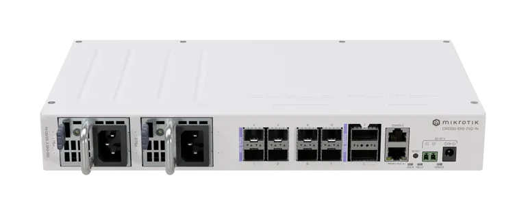 Коммутатор Mikrotik CRS510-8XS-2XQ-IN 2x100G QSFP28, 8x25G SFP28, 1xFast Ethernet Коммутатор Mikrotik CRS510-8XS-2XQ-IN 2x100G QSFP28, 8x25G SFP28, 1xFast Ethernet