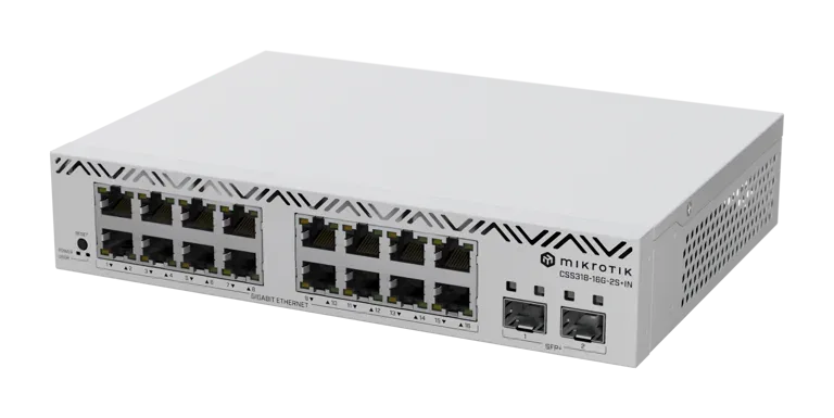 Коммутатор Mikrotik CSS318-16G-2S+IN 16xGigabit Ethernet, 2xSFP+, IP20 Коммутатор Mikrotik CSS318-16G-2S+IN 16xGigabit Ethernet, 2xSFP+, IP20