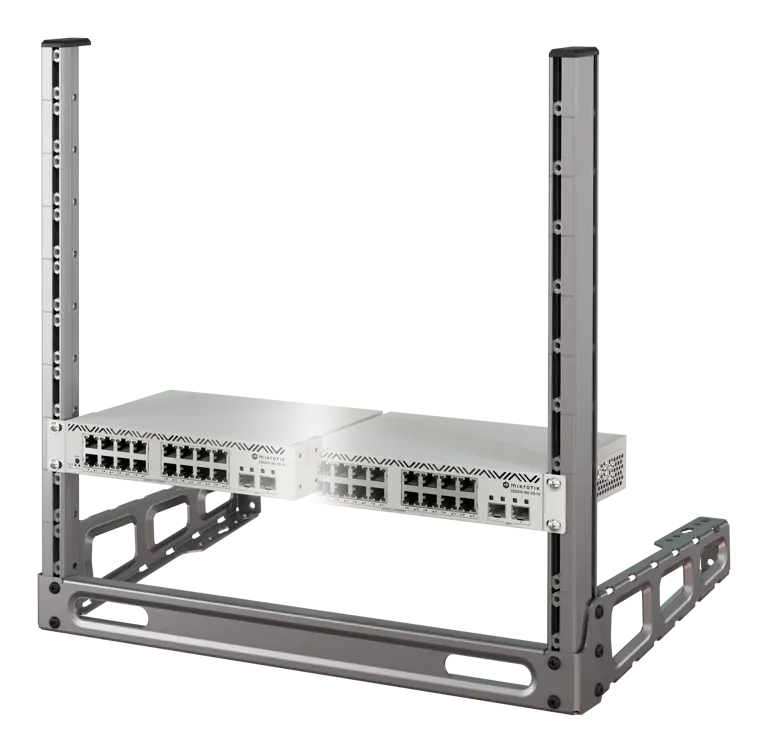 Монтажное крепление Mikrotik RMK-2x10/19 19-дюймовая, 1U, 2 устройства Монтажное крепление Mikrotik RMK-2x10/19 19-дюймовая, 1U, 2 устройства