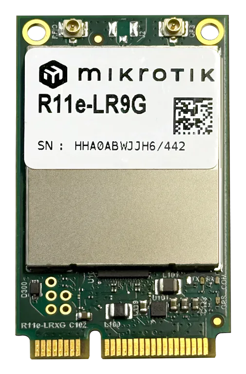 LoRa-карта Mikrotik R11e-LR9G miniPCIe, IP00, -40°C - 70°C LoRa-карта Mikrotik R11e-LR9G miniPCIe, IP00, -40°C - 70°C
