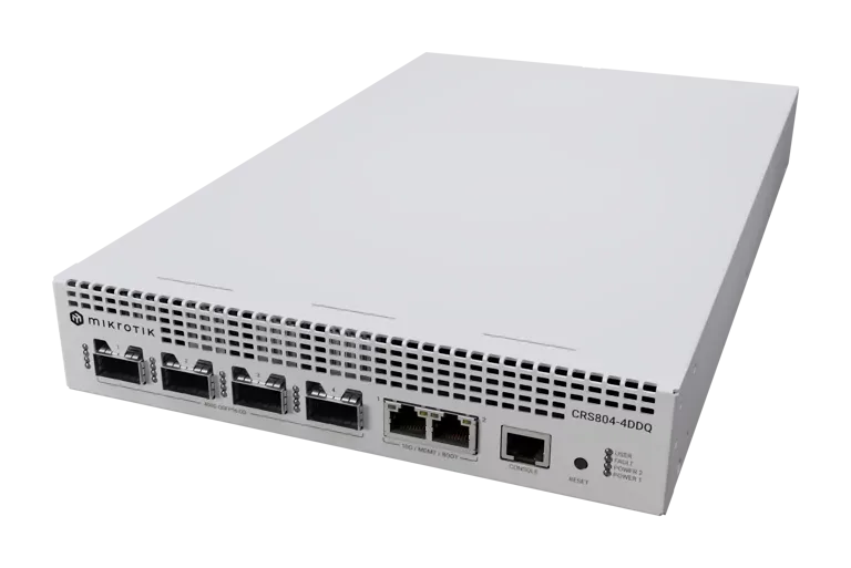 Коммутатор Mikrotik CRS804 DDQ CRS804-4DDQ-hRM 4x400G QSFP-DD, AL52400, 4 GB RAM Коммутатор Mikrotik CRS804 DDQ CRS804-4DDQ-hRM 4x400G QSFP-DD, AL52400, 4 GB RAM
