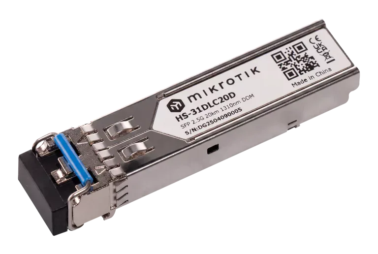 Оптический трансивер Mikrotik HS-31DLC20D До 20 km, SFP, Duplex LC разъём Оптический трансивер Mikrotik HS-31DLC20D До 20 km, SFP, Duplex LC разъём