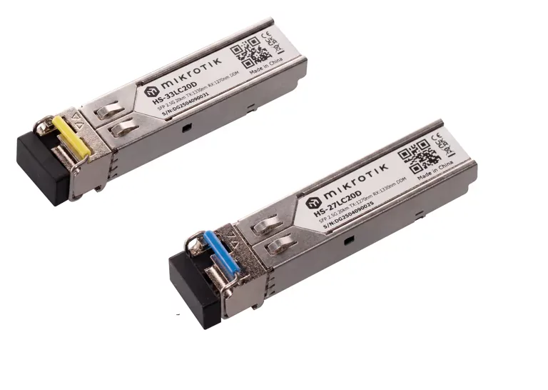 Оптический трансивер Mikrotik HS-2733LC20D Up - 20 km, Simplex LC разъём, 1G/2.5G Оптический трансивер Mikrotik HS-2733LC20D Up - 20 km, Simplex LC разъём, 1G/2.5G