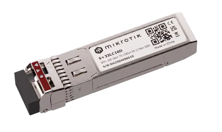 Оптический трансивер Mikrotik S+2733LC10D До 10 km, SFP+, Simplex LC разъём Оптический трансивер Mikrotik S+2733LC10D До 10 km, SFP+, Simplex LC разъём