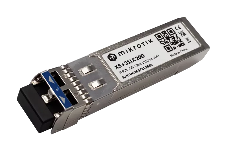 Оптический трансивер Mikrotik XS+31LC20D 20 km, SFP / SFP+ / SFP28, Dual LC UPC Оптический трансивер Mikrotik XS+31LC20D 20 km, SFP / SFP+ / SFP28, Dual LC UPC
